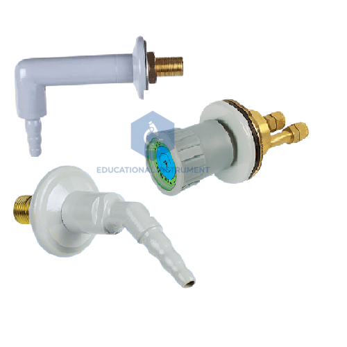 Panel Mounted Valve, 45° Nozzle & 90° Elbow for Fume Hood